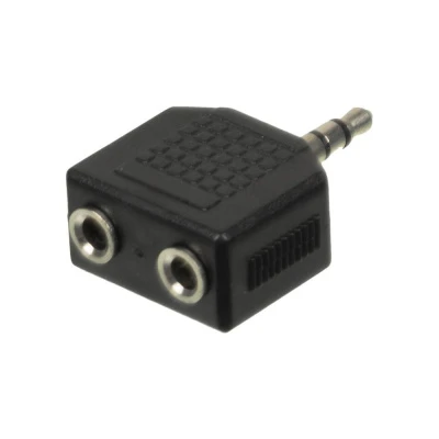 Адаптер аудио Ningbo 2xJack 3.5 (f)/Jack 3.5 (m) черный (JAAA095-B)