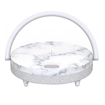 Колонка с беспроводной зарядкой и лампой Ezvalo Wireless Charging Music Desk Lamp Marble (LYYD01)